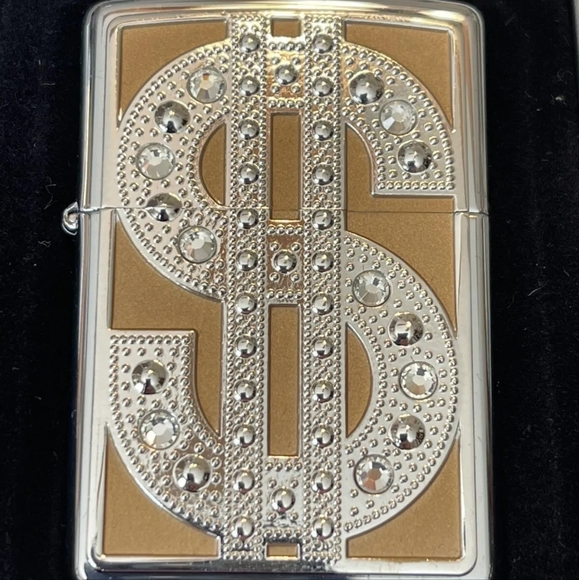 TG. One Size) Zippo Feuerzeug Wolf Lighter, Metal, Silver, One Size - NUOVO